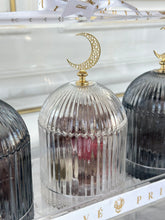 Load image into Gallery viewer, Gift Set of 3 Crescent Glass Jars With Wrapped Chocolates &amp; Dates

