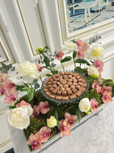 Load image into Gallery viewer, Orchids Elegant Arrangement with Bowl of Chocolates (Flower colors & type based on availability)