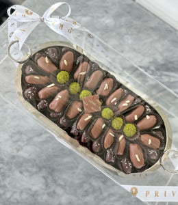 Gift Box of Silver Rings Tray With Chocolates or Dates