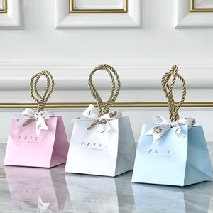 5 Pink Giveaway Bags with Mini Chocolates box