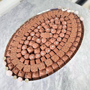 Large Oval Tray with Pink Stones - Sizes Available
