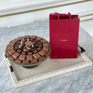 Limited Edition (Men) Gift Leather Tray with Chocolates Bowl