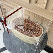 Load image into Gallery viewer, Elegant Large 50cm Gift Box of Mother of Pearl Oval Stand with Ramadhan Items ~ 1.75kg
