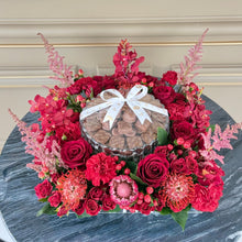 Load image into Gallery viewer, Red Square Flowers Arrangement Tray
