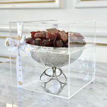 Load image into Gallery viewer, Gift Box of Silver Rings Bowl With Chocolates or Dates
