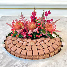 Load image into Gallery viewer, Oval Tray with Pink Stones &amp; Flower Arrangement - Sizes Available
