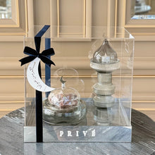 Load image into Gallery viewer, Medium Grey Manara Set Gift Arrangement in Mirror Tray Box
