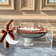 Load image into Gallery viewer, Elegant Gift Box of Stones Oval Bowl with Marble Stand
