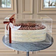 Load image into Gallery viewer, Elegant Large 50cm Gift Box of Mother of Pearl Oval Stand with Ramadhan Items ~ 1.75kg
