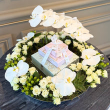 Load image into Gallery viewer, Chocolate Boxes Tower with Orchid Arrangement

