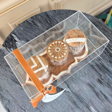 Load image into Gallery viewer, Gift Box of Mother of Pearl Tray with 3 Jars of Wrapped Chocolates &amp; Dates

