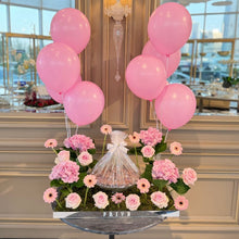 Load image into Gallery viewer, Pink Flower Arrangement with Elegant Bowl of Chocolates
