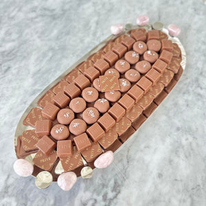 Pink Stones Oval Tray - Available in 2 sizes