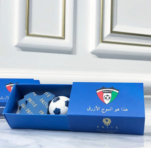 10 Boxes Kuwait Football Blue Chocolates Giveaways