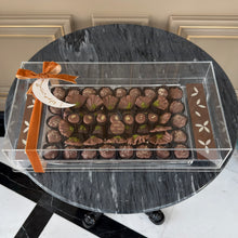 Load image into Gallery viewer, Beautiful Gift Tray with Syrian Mother of Pearl Handmade Handles in Acrylic Gift Box (Sizes Available)
