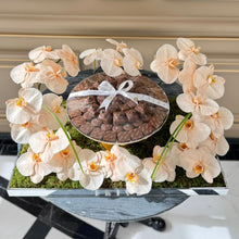 Load image into Gallery viewer, Flying Pink Orchid Arrangement with Bowl of Chocolates

