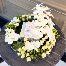 Load image into Gallery viewer, Chocolate Boxes Tower with Orchid Arrangement
