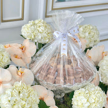 Load image into Gallery viewer, Elegant Orchid &amp; Hydrangeas Arrangement with Bowl of Chocolates
