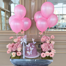 Load image into Gallery viewer, Dome Cake in Acrylic Gift Box &amp; Pink Flowers
