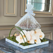 Load image into Gallery viewer, Elegant Orchids Square Tray With Bowl of Chocolates
