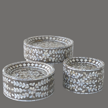 Load image into Gallery viewer, Gift Box of Mother of Pearl Round Stand (Sizes &amp; Colors Available)
