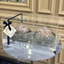 Load image into Gallery viewer, Very Elegant Two Large Grey Manara Bowls Gift Arrangement With Wrapped Ramadhan Flavors
