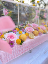 Load image into Gallery viewer, Long Flowers Cake in Acrylic Gift Box - Pink Lemonade Design - Sizes Available - By Order 24hrs
