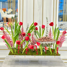 Load image into Gallery viewer, Tulips Arrangement with Bowl of Chocolates (Flower colors based on availability)
