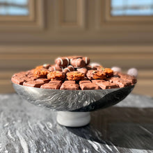 Load image into Gallery viewer, Pink Stones Round Bowl with Marble Stand (Sizes Available)
