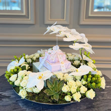 Load image into Gallery viewer, Chocolate Boxes Tower with Orchid Arrangement
