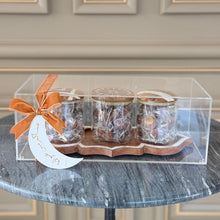 Load image into Gallery viewer, Gift Box of Mother of Pearl Tray with 3 Jars of Wrapped Chocolates &amp; Dates
