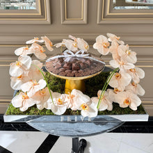 Load image into Gallery viewer, Flying Pink Orchid Arrangement with Bowl of Chocolates
