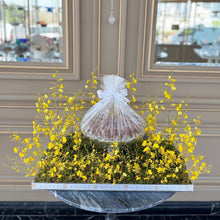 Load image into Gallery viewer, Yellow Arrangement with Crystal Chocolate Bowl

