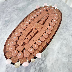 Pink Stones Oval Tray - Available in 2 sizes