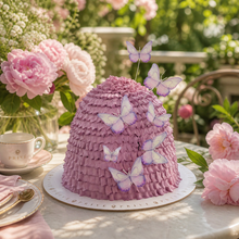 Load image into Gallery viewer, Butterflies Ruffled High-Dome Cake - Customizable - By Order 24hrs
