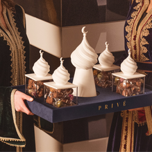 Load image into Gallery viewer, Grande Gift Box of 5 Mosque Decorations on Blue Velvet Tray

