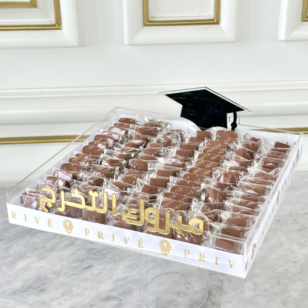 Graduation Gift Tray with Wrapped Chocolates