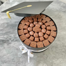 Load image into Gallery viewer, Graduation Cake &amp; Box of Chocolates with Flowers Tray
