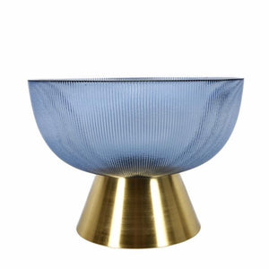 Blue Bowl With Gold Stand & Chocolates