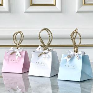 5 Pink Giveaway Bags with Mini Chocolate box