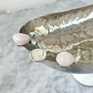 Stones Oval Bowl with Marble Stand