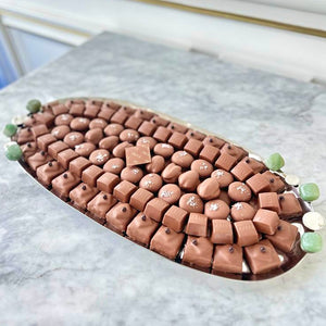 Green Stones Oval Tray - Available in 2 sizes