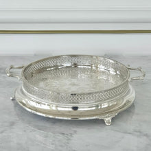 Load image into Gallery viewer, Luxury Antique Style Silver Tray Round
