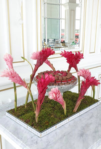 Elegant Standing Flowers With Chocolate Bowl