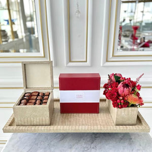 Luxury Gift Box with Chocolates & Flowers