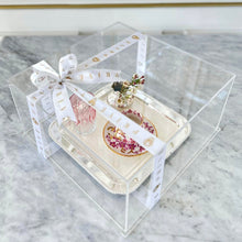 Load image into Gallery viewer, Coffee Set Gift in Plexi Box and Flowers Tray
