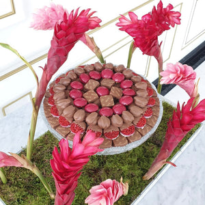 Elegant Standing Flowers With Chocolate Bowl