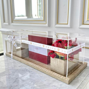 Luxury Gift Box with Chocolates & Flowers