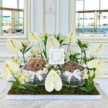 Load image into Gallery viewer, Luxury Anthurium Arrangement with 2 German Crystal Bowls
