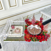 Load image into Gallery viewer, Coffee Set Gift in Plexi Box and Flowers Tray
